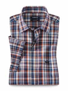 Extraglatt-Hemd Zip & Go Karo Terra