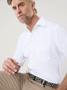Extraglatt-Hemd Walbusch-Kragen Weiß