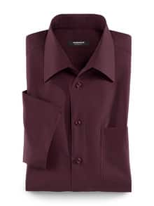 Extraglatt-Hemd Walbusch-Kragen Burgund