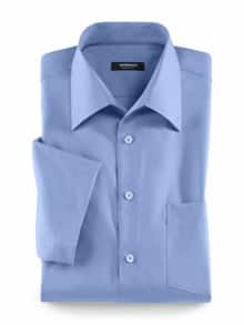 Extraglatt-Hemd Walbusch-Kragen Azur