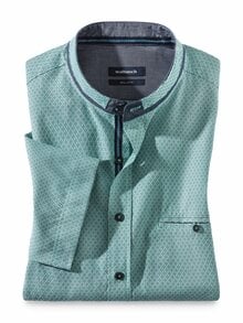 Kurzarm Struktur-Hemd Mint