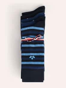 Baumwoll-Socke Dessin Blau