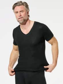 Masterclass-V-Shirt 2er-Pack Schwarz