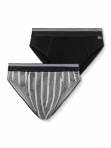 Slip Dessin Duo 2er Pack Streifen/Schwarz