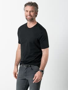 T-Shirt Rundhalsausschnitt Schwarz