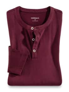 Henley-Shirt Burgund