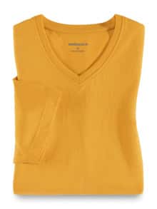 T-Shirt V-Ausschnitt Safran