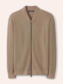 Zip-Jacke Ministruktur Sand