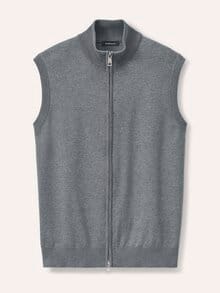 Milano Weste mit Baumwolle Grau Melange