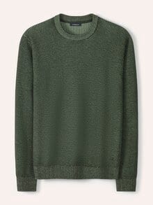 Strukturpullover Bicolor Khaki