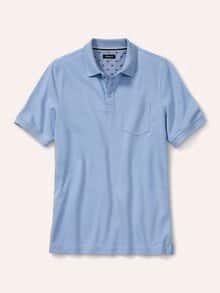 Pique-Polo Pima Cotton Hellblau