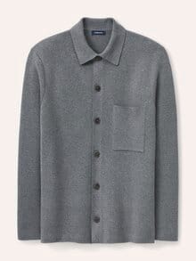 Milano Strickjacke mit Baumwolle Grau Melange