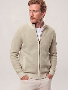 Strickjacke aus Baumwolle Natur