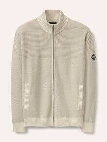 Strickjacke aus Baumwolle Natur