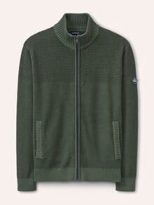 Strickjacke aus Baumwolle Oliv
