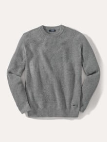 Cashmino Pullover Nahtlos Grau Melange