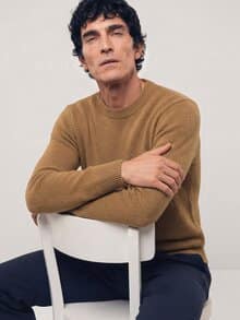 Premium Pullover mit Cashmere Karamell