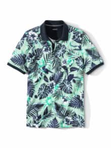Pique-Polo Tropenfrische Druck Mint