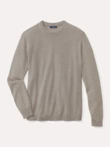 Rundhals-Pullover Merino Extrafein Natur