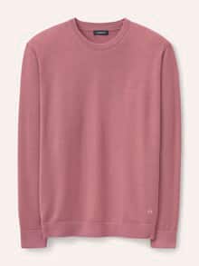 Rundhals-Pullover Merino Extrafein Rosenholz