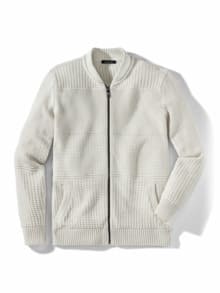 Zip-Jacke Strukturmix Natur