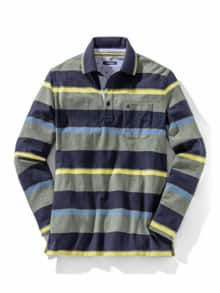 Thermo-Polo Supersoft Malachitgrün gestreift