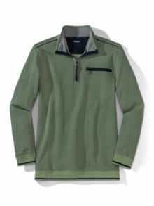 Easycare Struktur-Troyer Bicolor Lindgrün