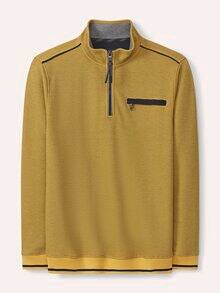 Easycare Struktur-Troyer Bicolor Akaziengelb