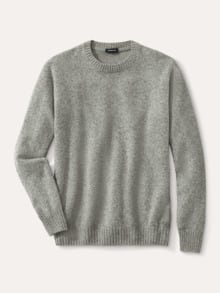 Lammwoll-Pullover Nahtlos Grau Melange