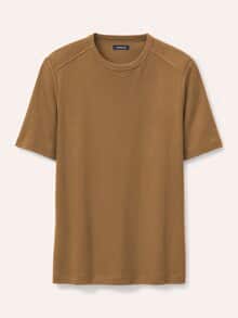 Das zu schade für drunter-Shirt Cognac