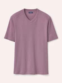 Zu schade für drunter-Shirt V-Neck Rosenholz
