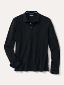 Merino Mix Polo Schwarz