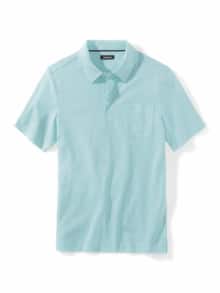 Tausend-Poren-Polo Light Aqua