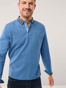 Hemdpullover 2.0 Mittelblau
