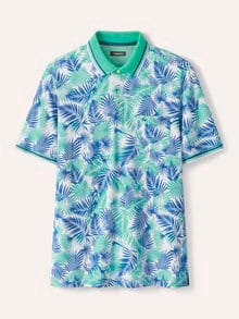 Extraglatt-Polo Bicolor Druck Blätter