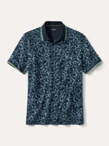 Comfort Stretch Polo Druck Marine