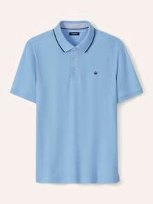 Melange Polo Hellblau