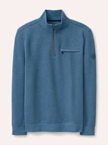 Troyer mit Struktur Meerblau Melang