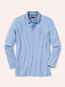 Pique-Polo Pima Cotton Hellblau