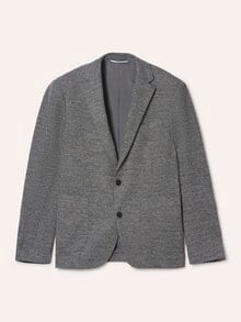 Pfeffer und Salz Jersey Sakko Schwarz/Weiß
