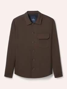 Hemdjacke aus elatischem Material Braun