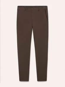 Chino aus elastischem Material Braun