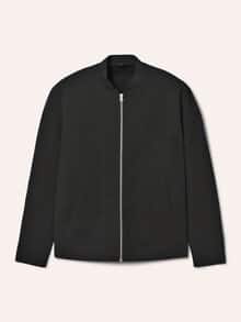 Anzug-Blouson mit Stehkragen Schwarz