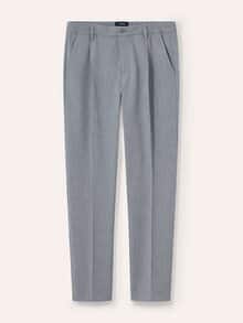 Chino mit Bundfalte Grau