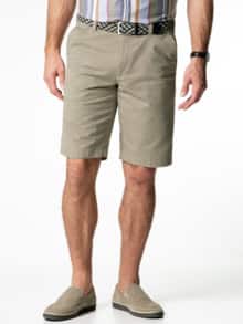 Extraglatt-Stretchbund-Bermudas Beige
