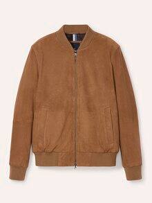 Blouson aus Ziegenvelours Cognac
