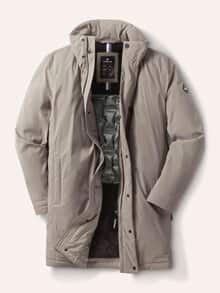 Aquastop Daunen Hybrid Jacke Beige