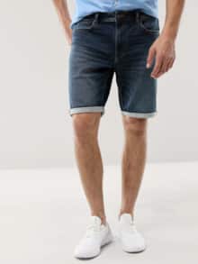 Jogger-Jeans Shorts Dark Blue
