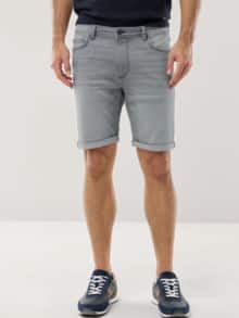 Jogger-Jeans Shorts Light Grey