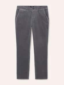 Cordhose aus weicher Baumwolle Grau